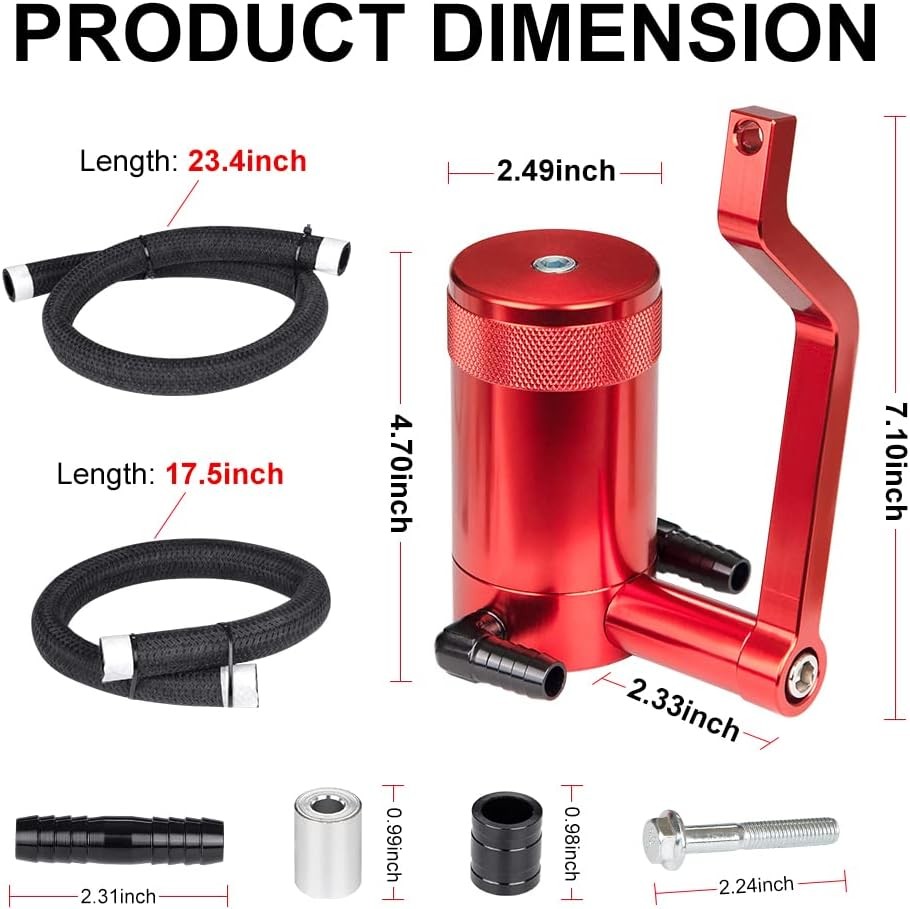 JDMON Oil Catch Can Oil Separator Reservoir Tank Compatible with 2011-2021 Dodge