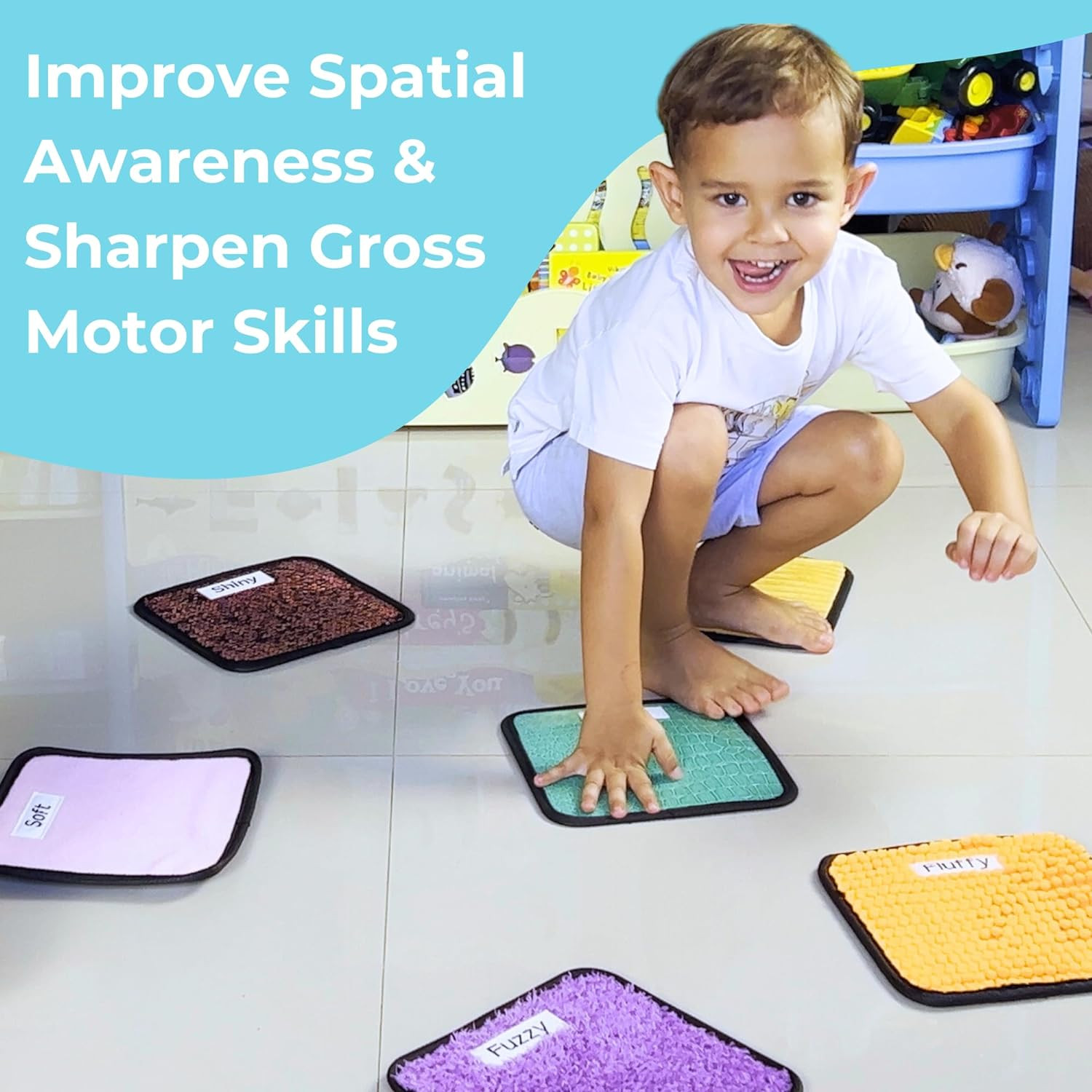 9 Labeled Sensory Mats W/Lesson Plans | Sensory Toys for Kids with Autism | Mats