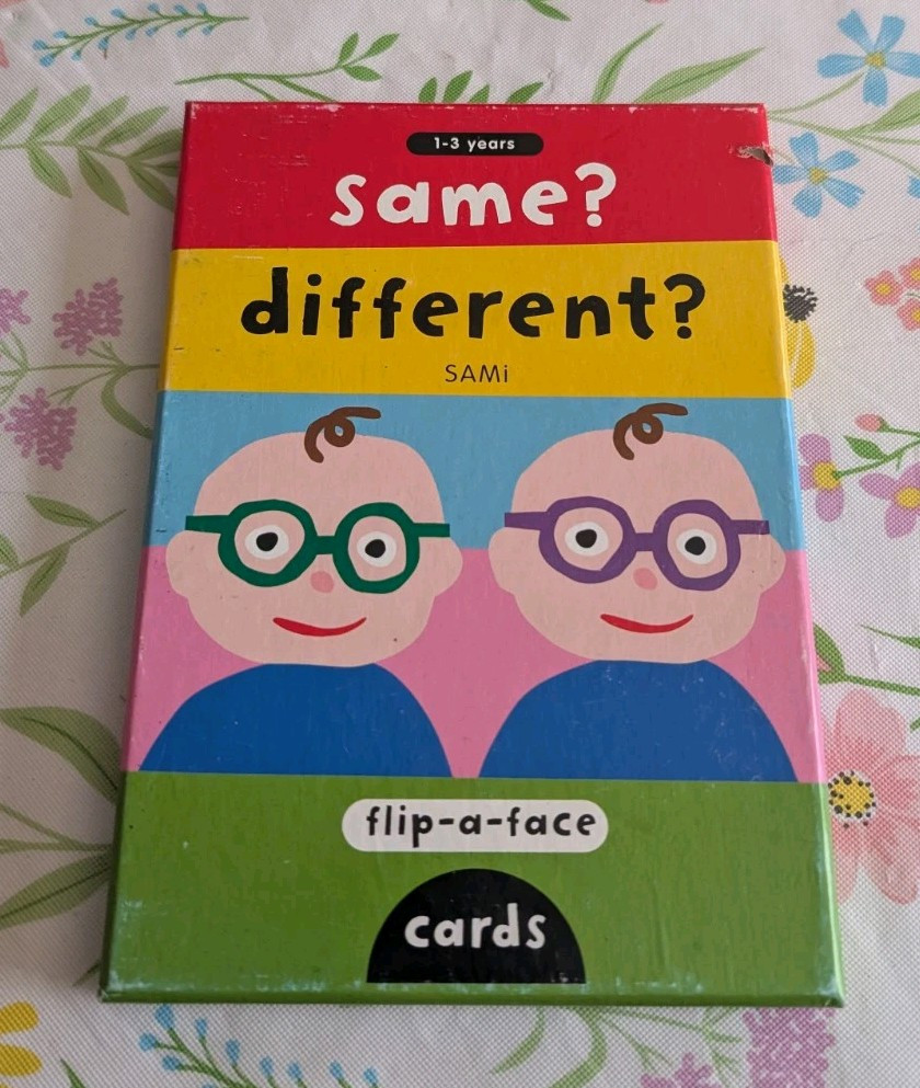FLIP-A-FACE CARDS: Same? Different? New Cards 7×5 in Box
