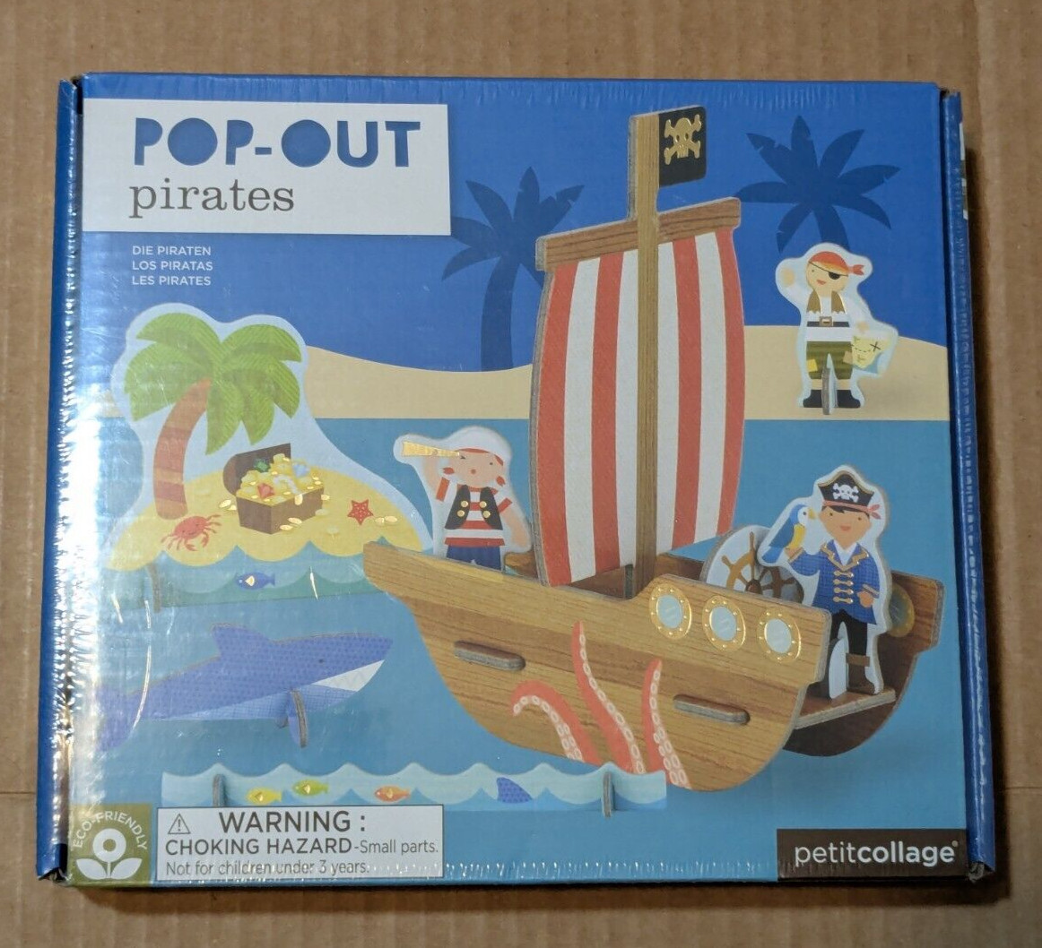 POP-OUT Pirates by Petit collage /Good for homeschooling New/Unopen Age 4+