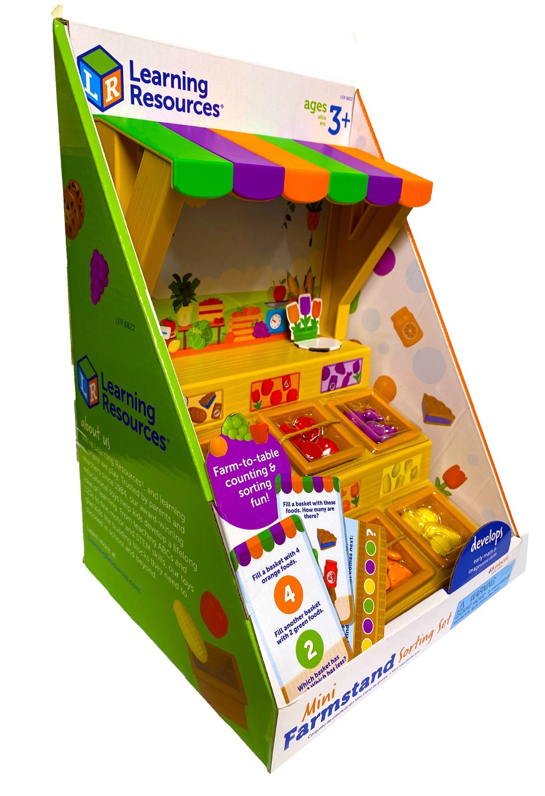 Learning Resources Mini Farmstand Sorting Set 63Pcs Educational Colorful Fun Toy