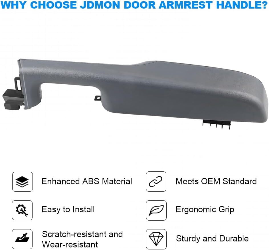 JDMON Front Left Driver Interior Door Armrest Handle Replacement for 1999-2006
