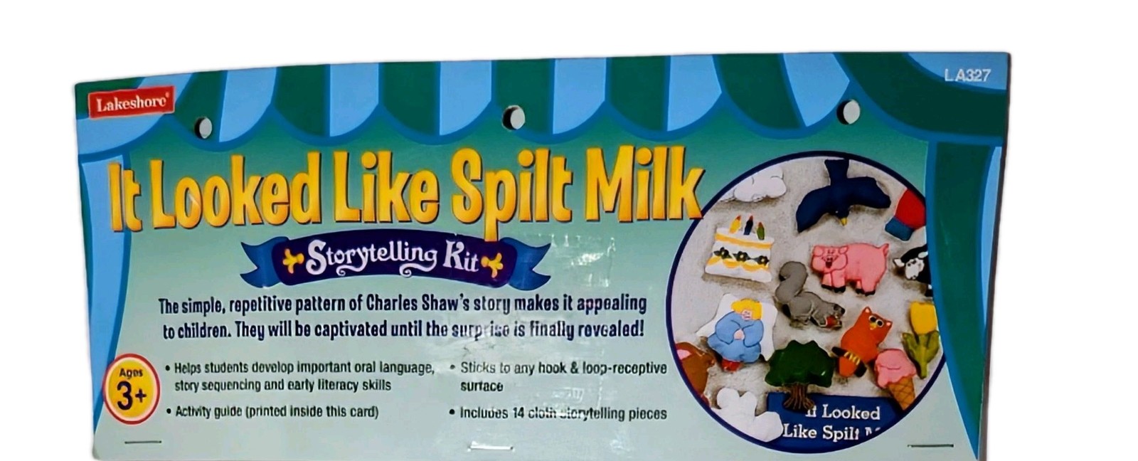 Lakeshore It Looked Like Spilt Milk Book Storytelling Kit 14 Pc Charles Shaw NEW