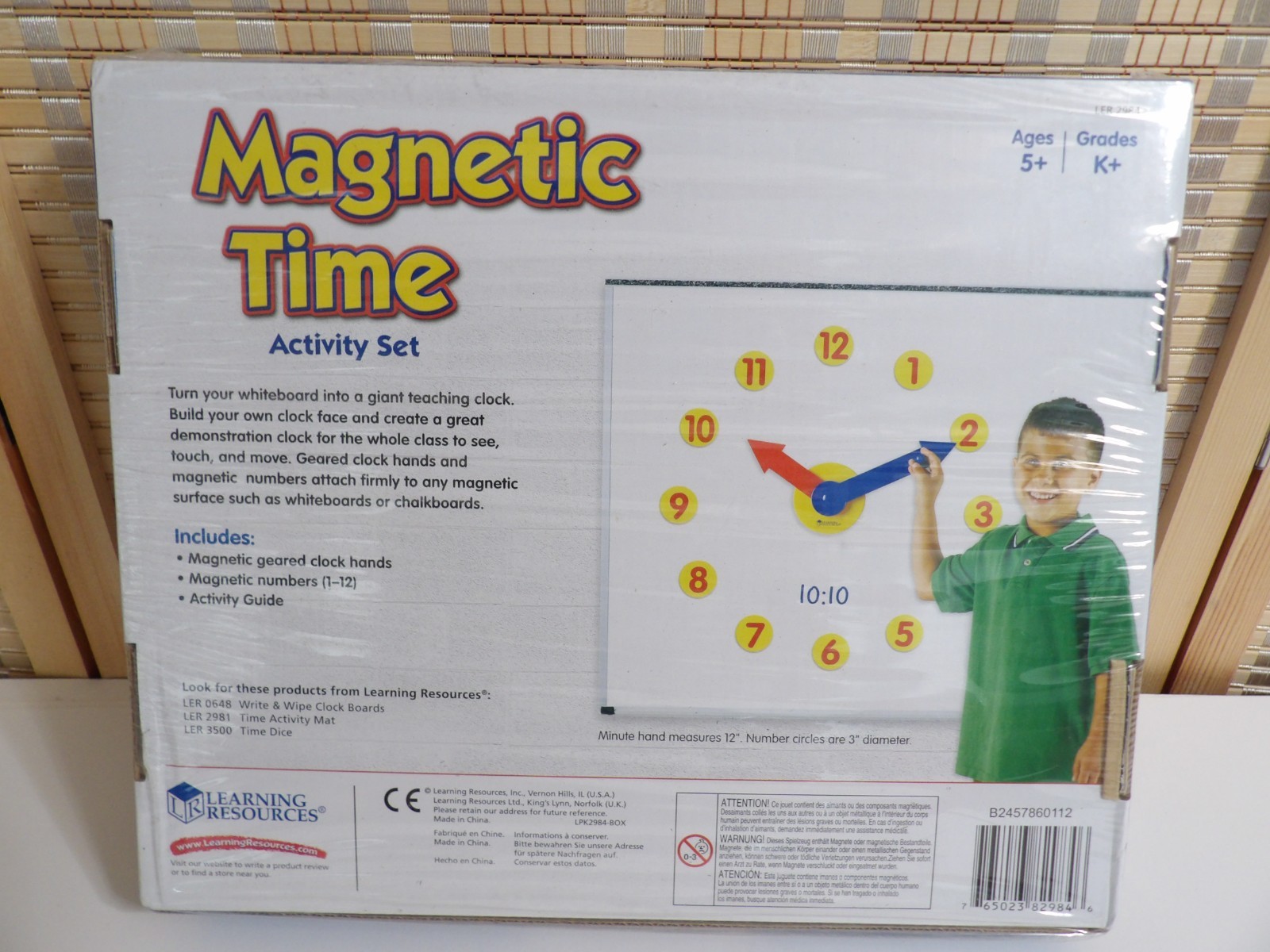 NEW – Magnetic Time Activity Set Geared Clock by Learning Resources