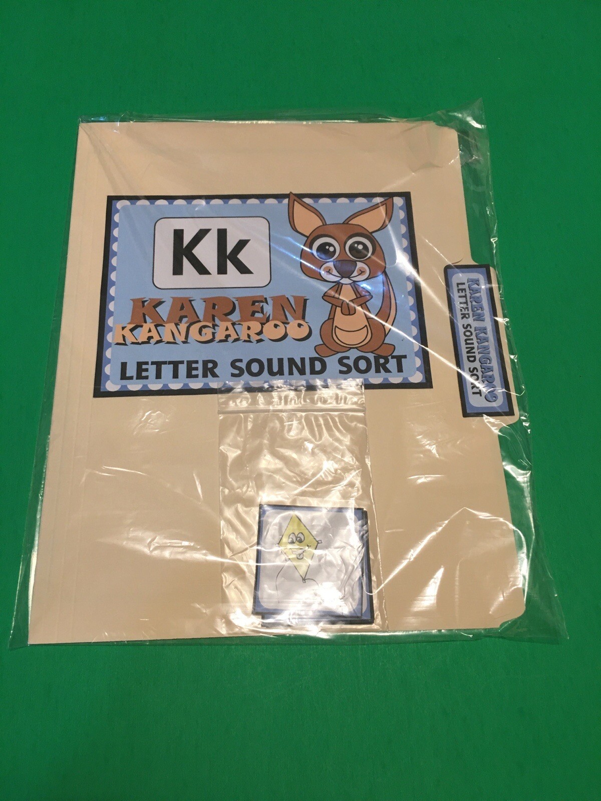 Karen Kangaroo – Letter Kk – DIY File Folder game – Printed / Uncut