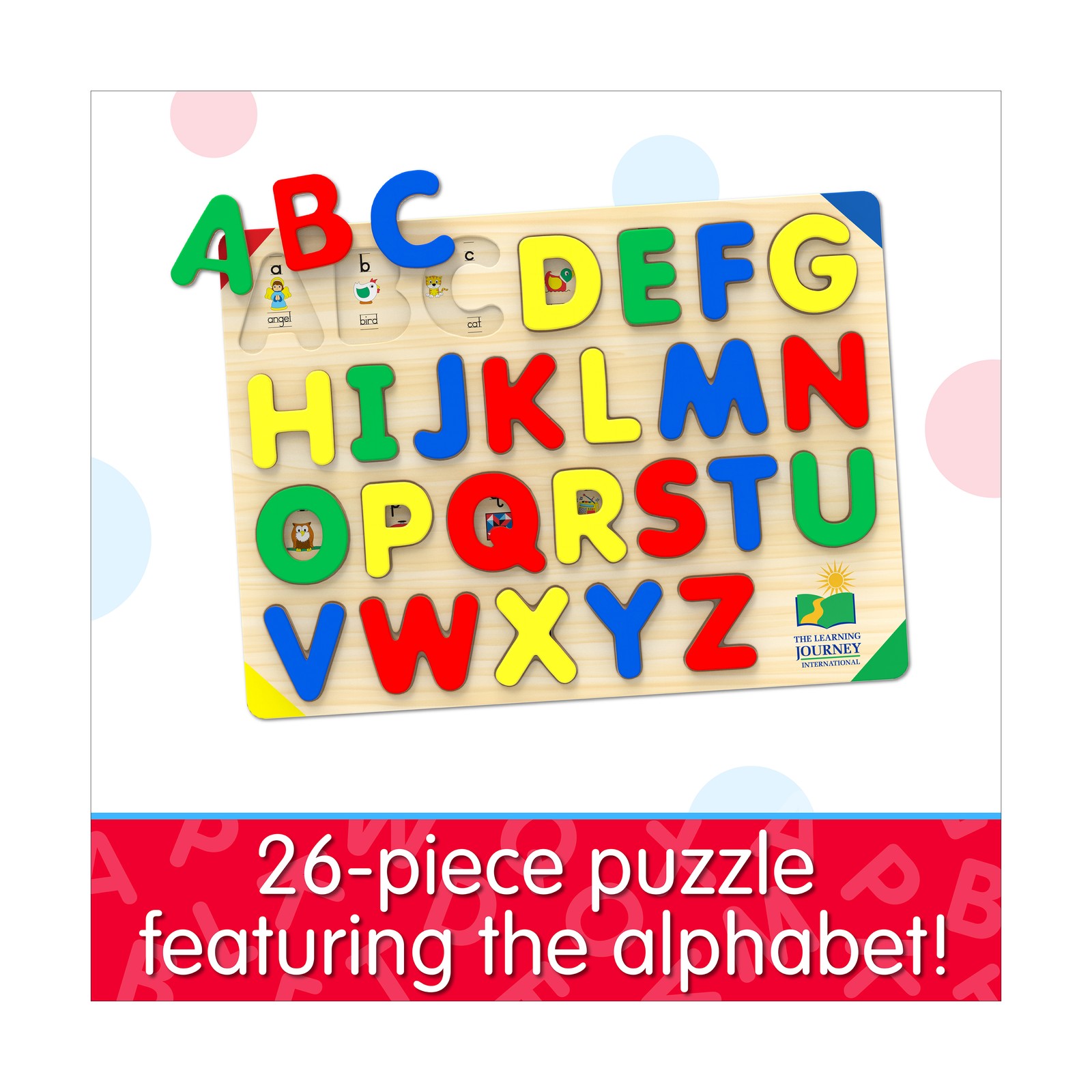 New – The Learning Journey Lift & Learn Puzzle – ABC: 26 Pcs – Ages 3-6