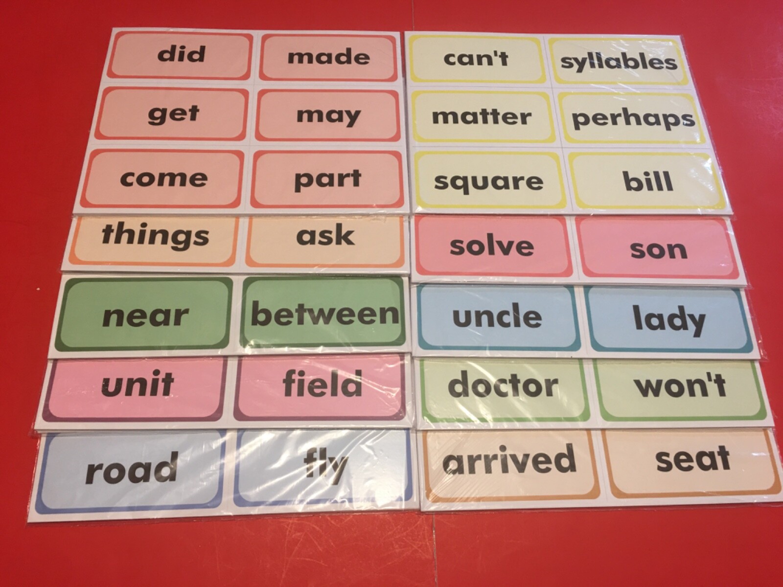 DIY – Fry’s 1000 Sight Words set – Reading – PRINTED & UNCUT – 1000 cards