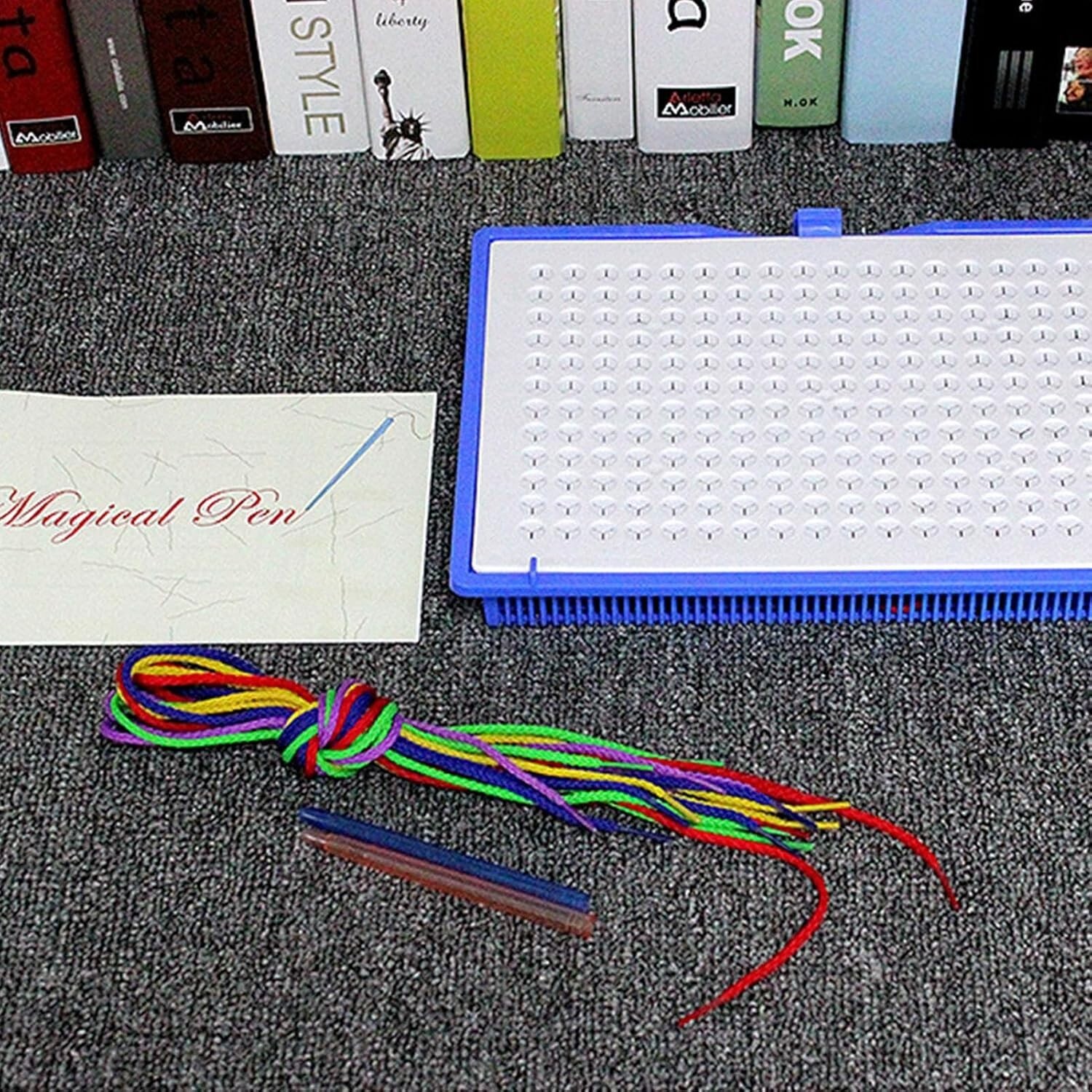 Sensory Thread Board Colorful Threading Toy Calm Down Threading Board