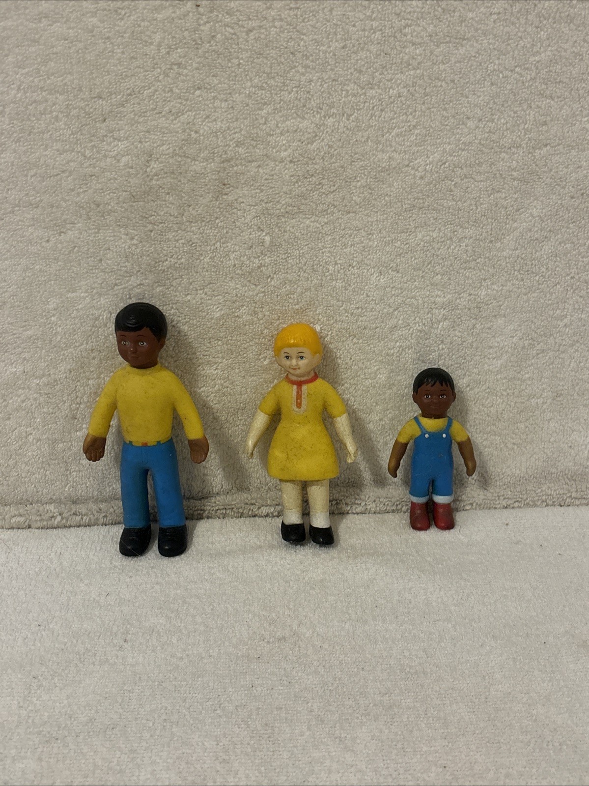 VTG 70’s Set Of 3 Marvel Education Family Dolls African American & Caucasian