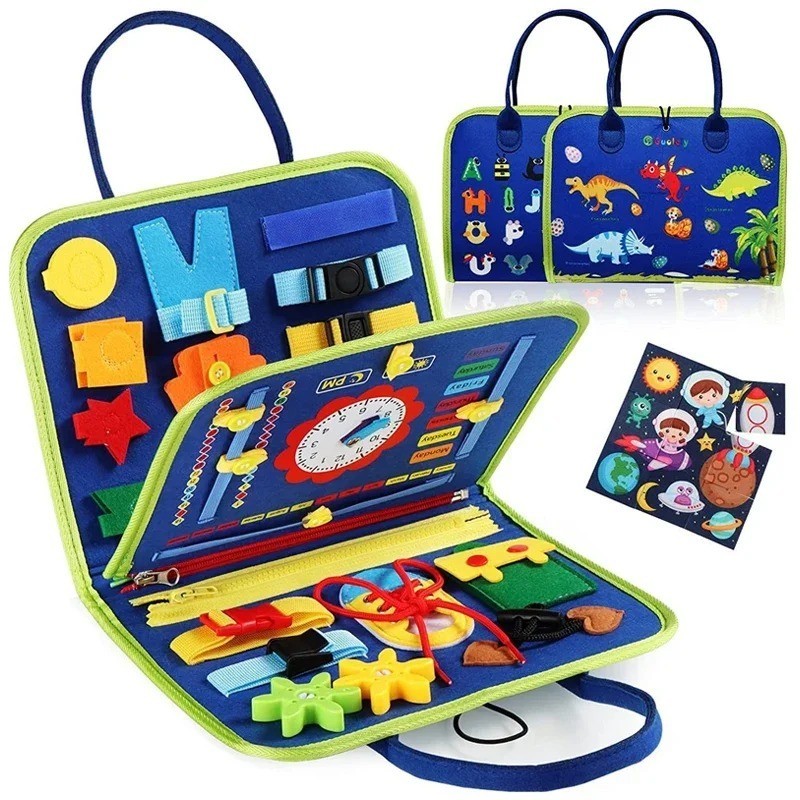 Busy Board Montessori Toys for Toddler Busy Book Sensory Preshool Early Educatio