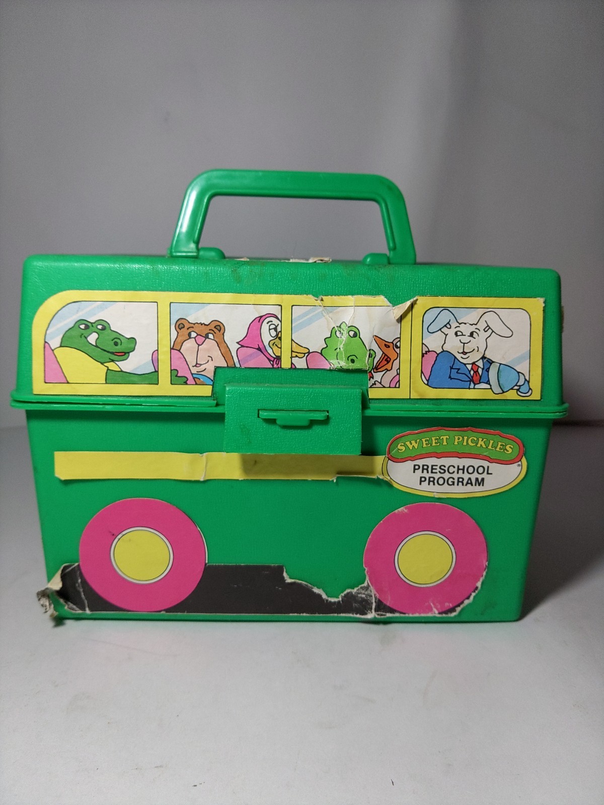 Vintage Sweet Pickles Preschool Program Learning Case Activity Bus With Cards