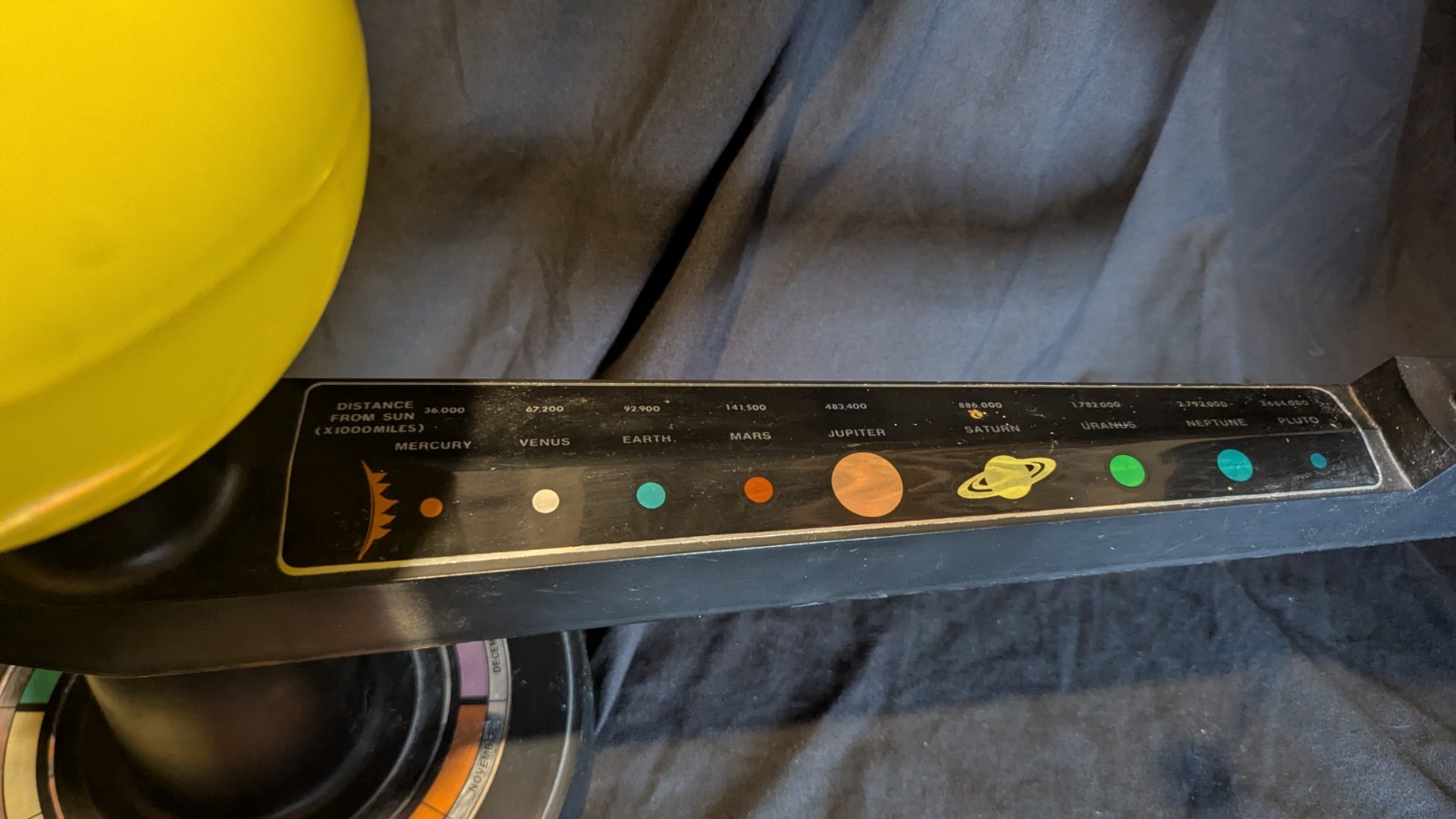 Vintage Solar System Sun Moon Earth Model Hubbard Scientific Co Orery