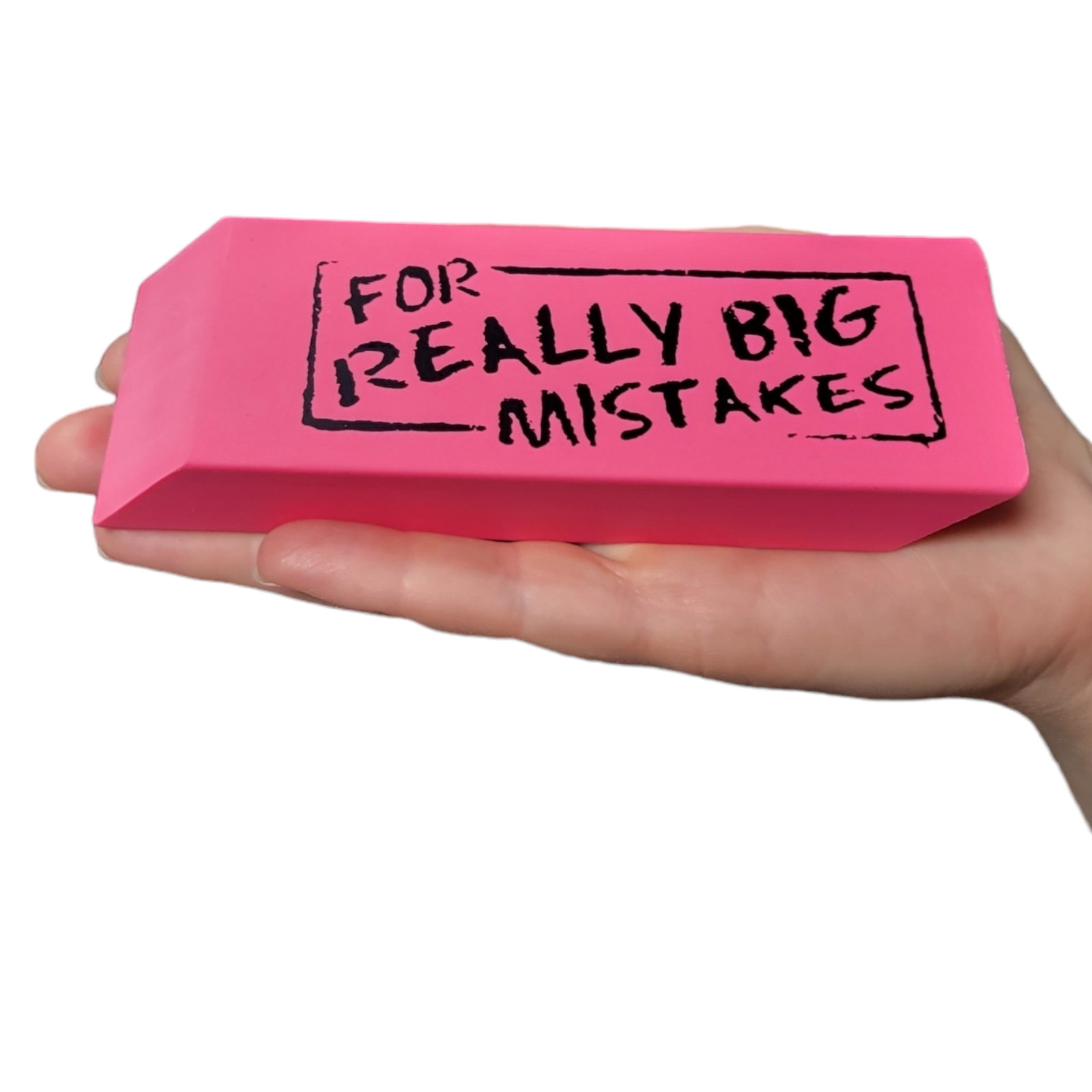 Jumbo Big “For Really Big Mistakes” Wedge Pink Erasers (5.5″ x 2″) Large Pencil