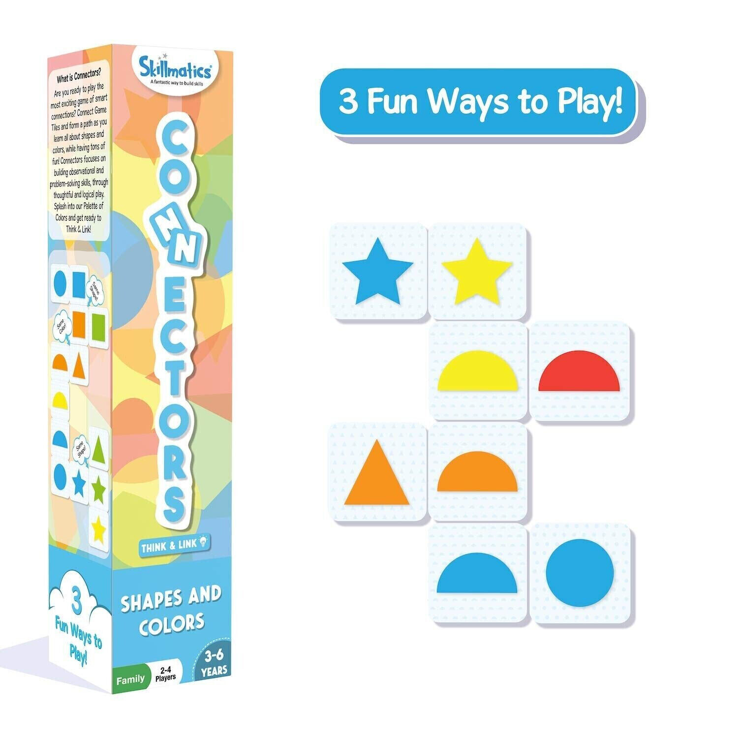 Skillmatics Educational Game : Connectors Shapes & Colors | Gifts for Ages 3-6