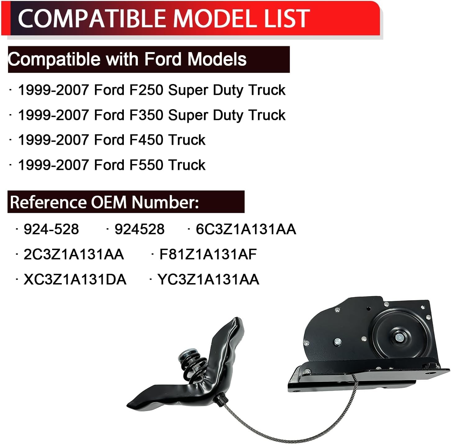 924-528 Spare Tire Hoist Spare Tire Winch Carrier Assembly Compatible
