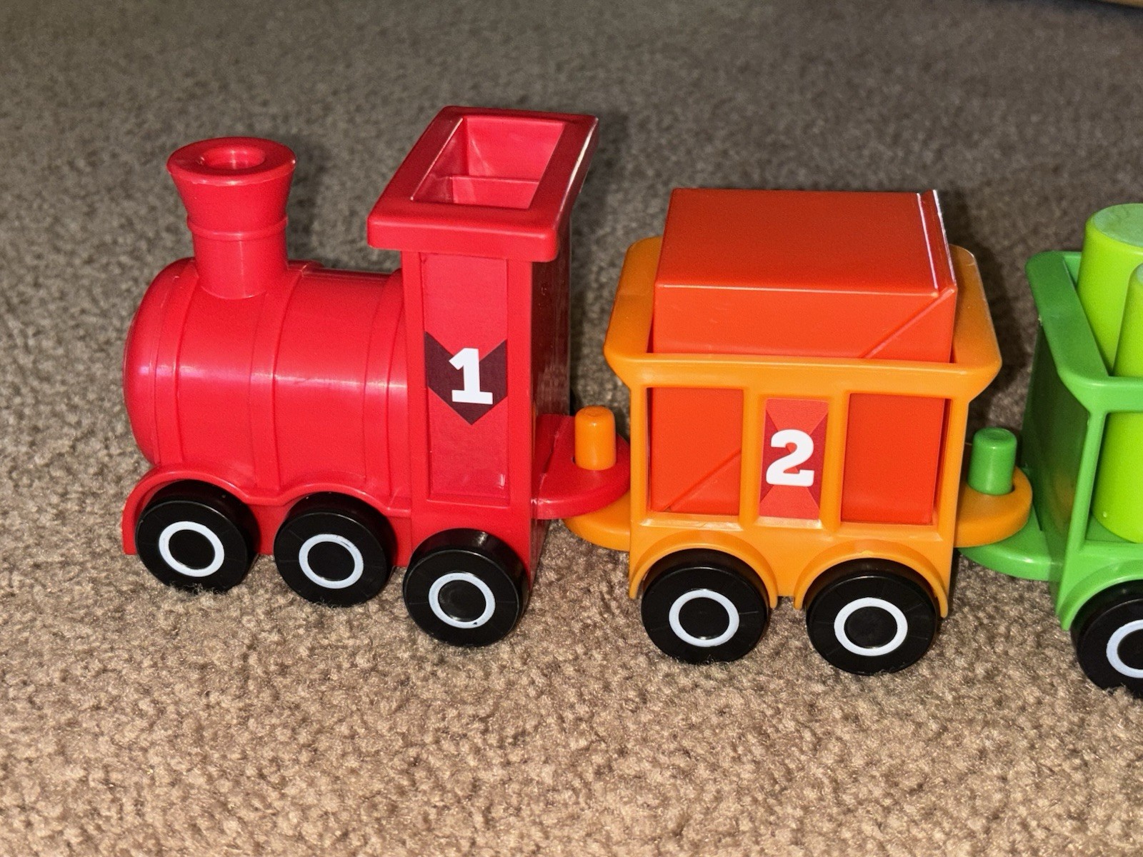 Learning Resources Train Set Toy Plastic & Blocks Colors Numbers 4 Cars Trains