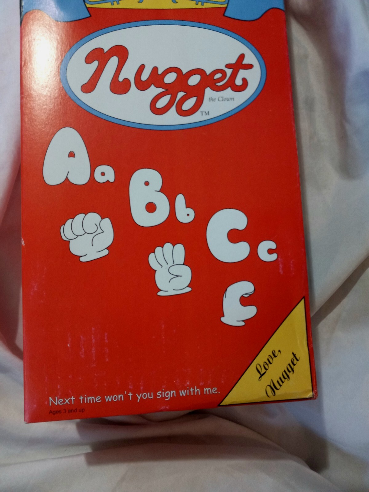Nugget the Clown. Sign Language Plush Doll 1999 Nugget’s Window. NEW