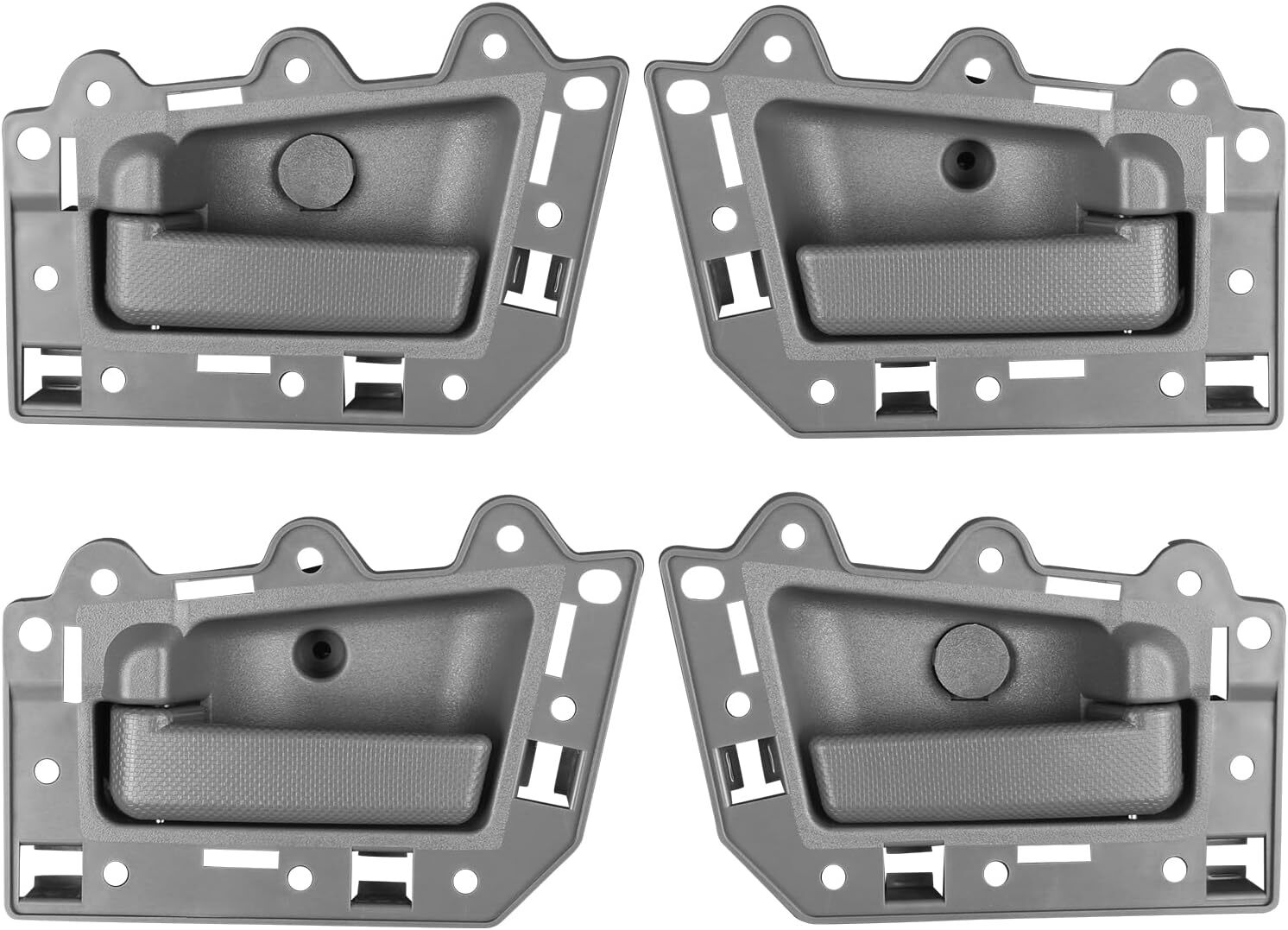 4pcs Interior Door Handle Front/Rear Left and Right Side Gray Compatible with