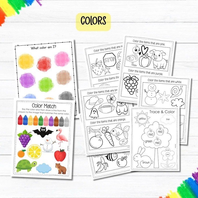 Personalized Coloring & Activity Book with Name Crayons, Alphabet, Multicolor