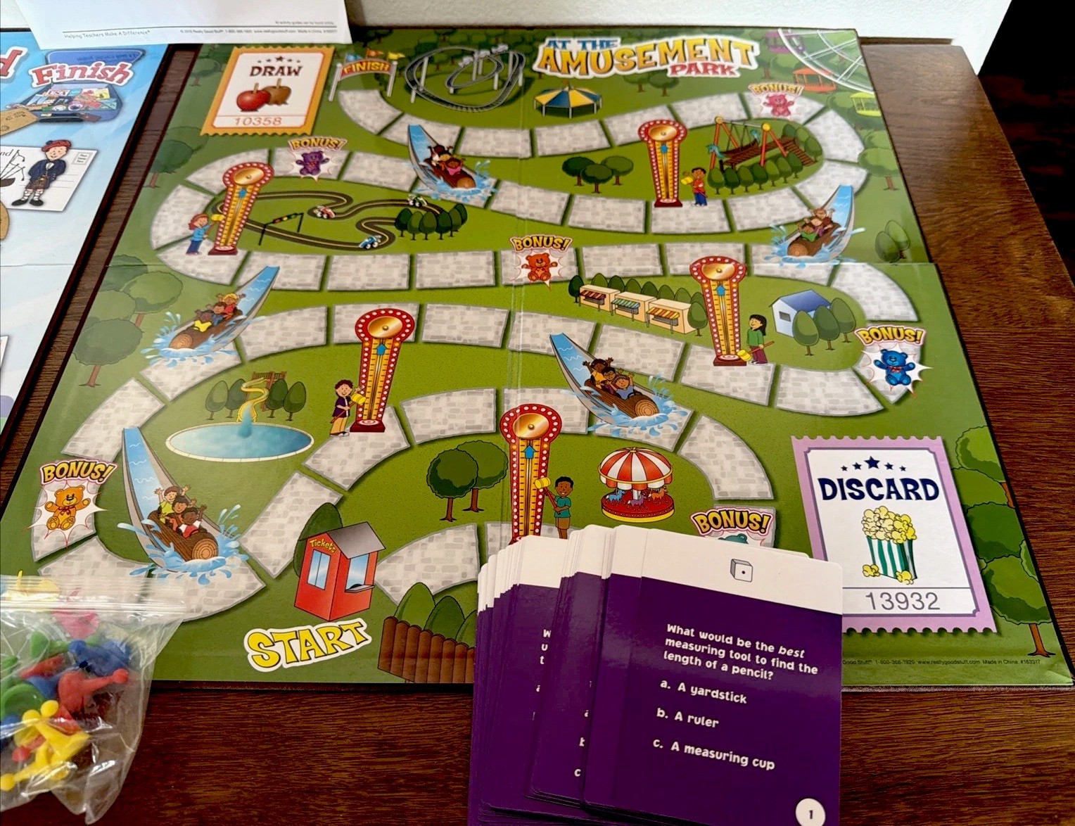 Really Good Stuff Math Adventures Grades 2-3 Set 2 Classroom Math Board Game Kit