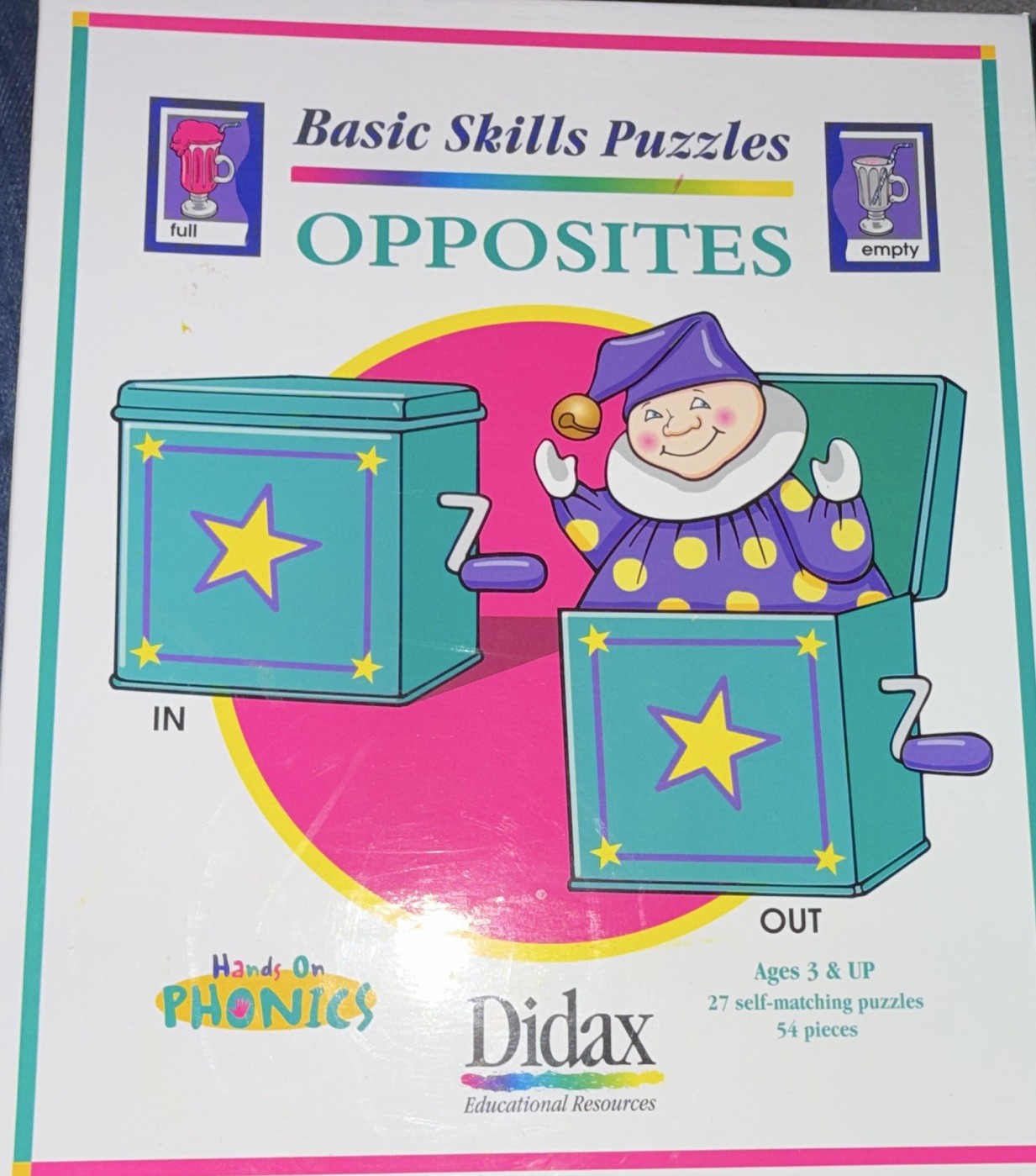 Opposites matching card/puzzle game Hands On Phonics Ages 3 & Up