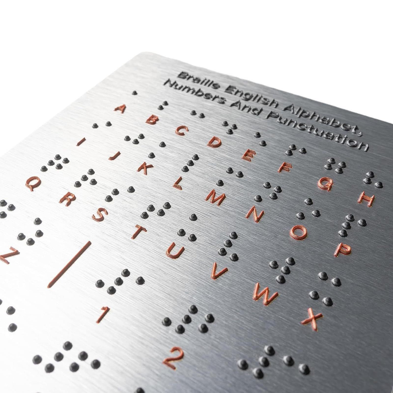 Braille Alphabet Board Educational Tool Lightweight Portable Punctuation Braille