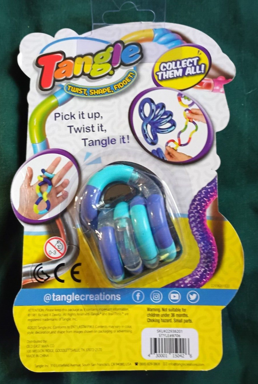 New Tangle Crazy, Fidget Stress ADHD Autism SEN Sensory classic blue