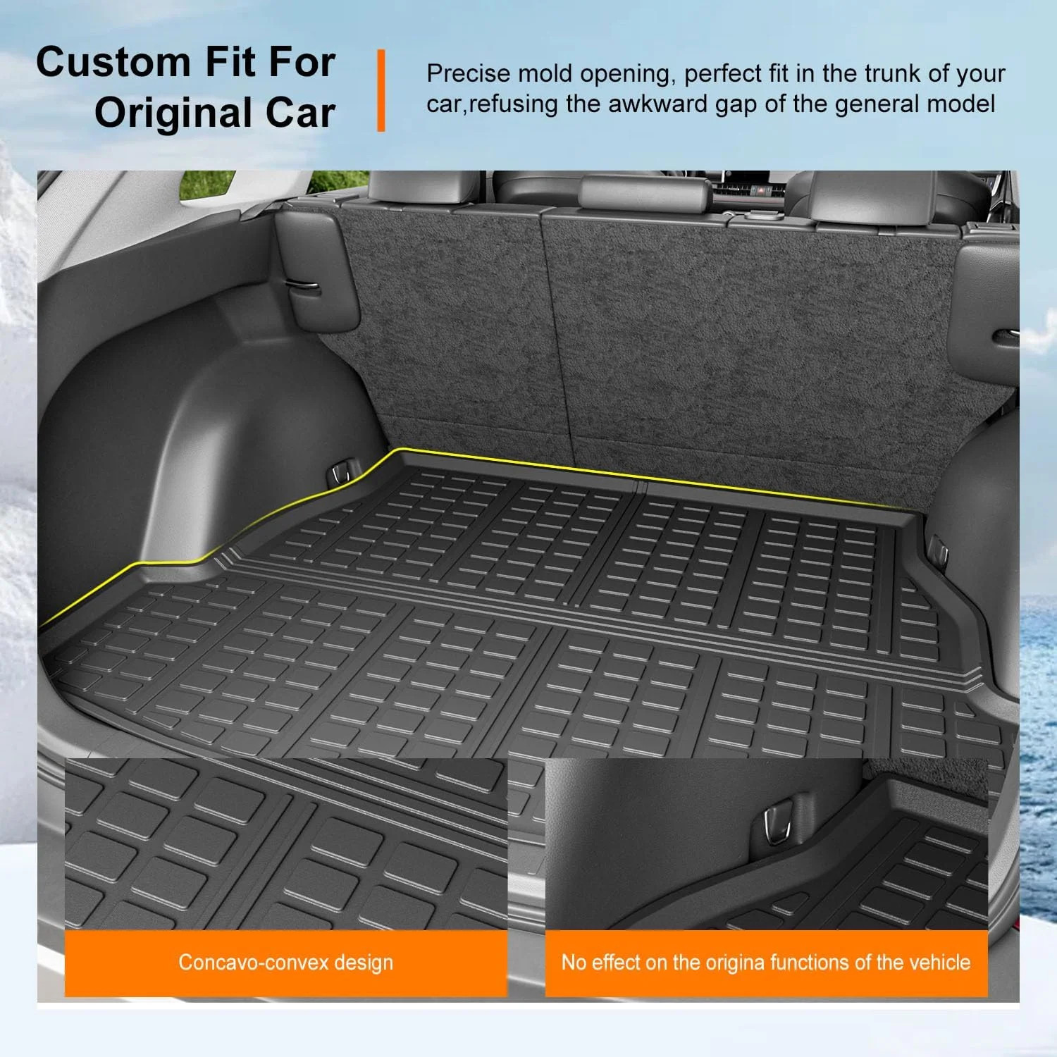 powoq Trunk Mat Compatible with 2019 2020 2021 2022 2023 2024 2025 Toyota RAV4 C