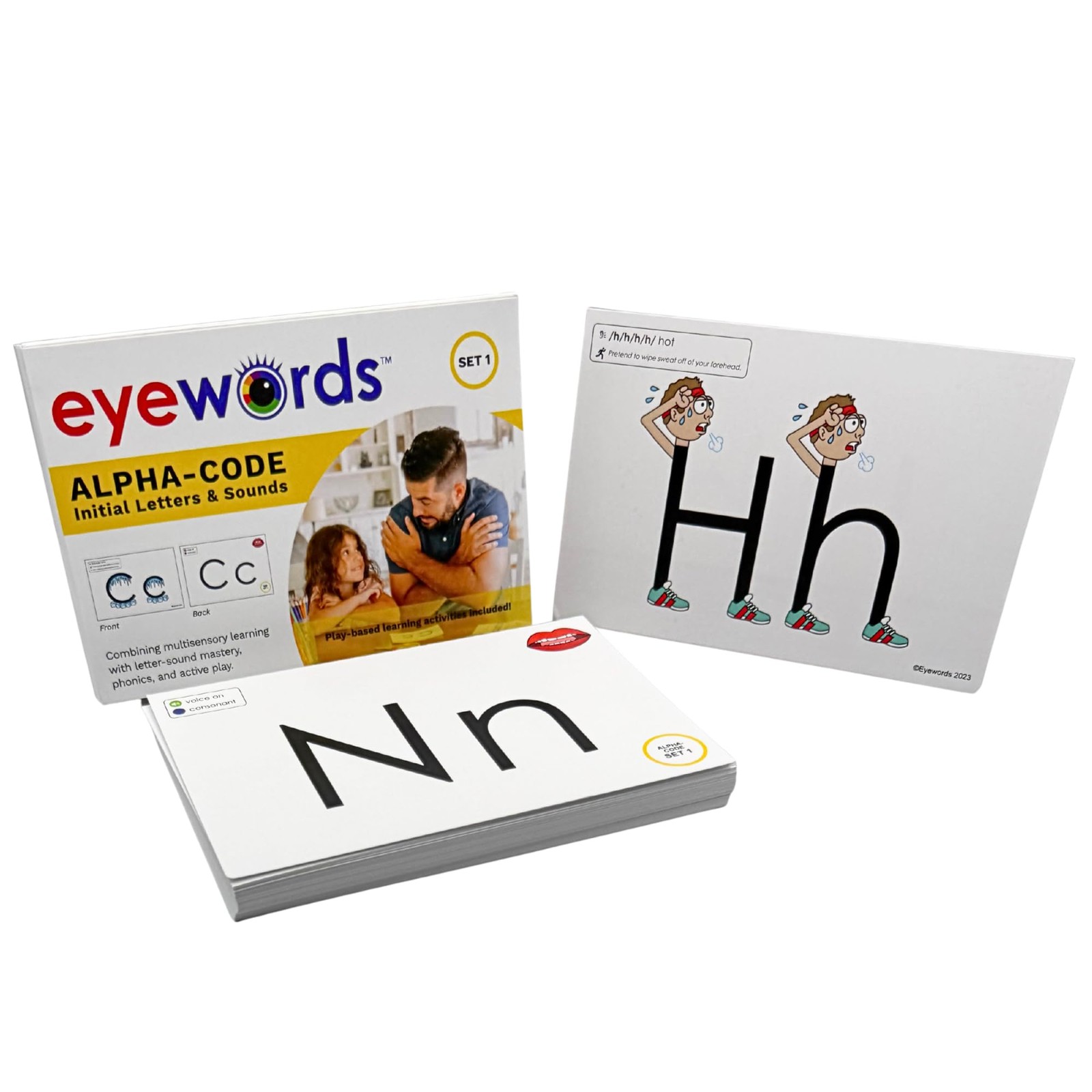 Alpha-Code Set 1 Phonics Cards, 43 Dual-Sided 4×6, K-3 Classroom & Home, Lett…