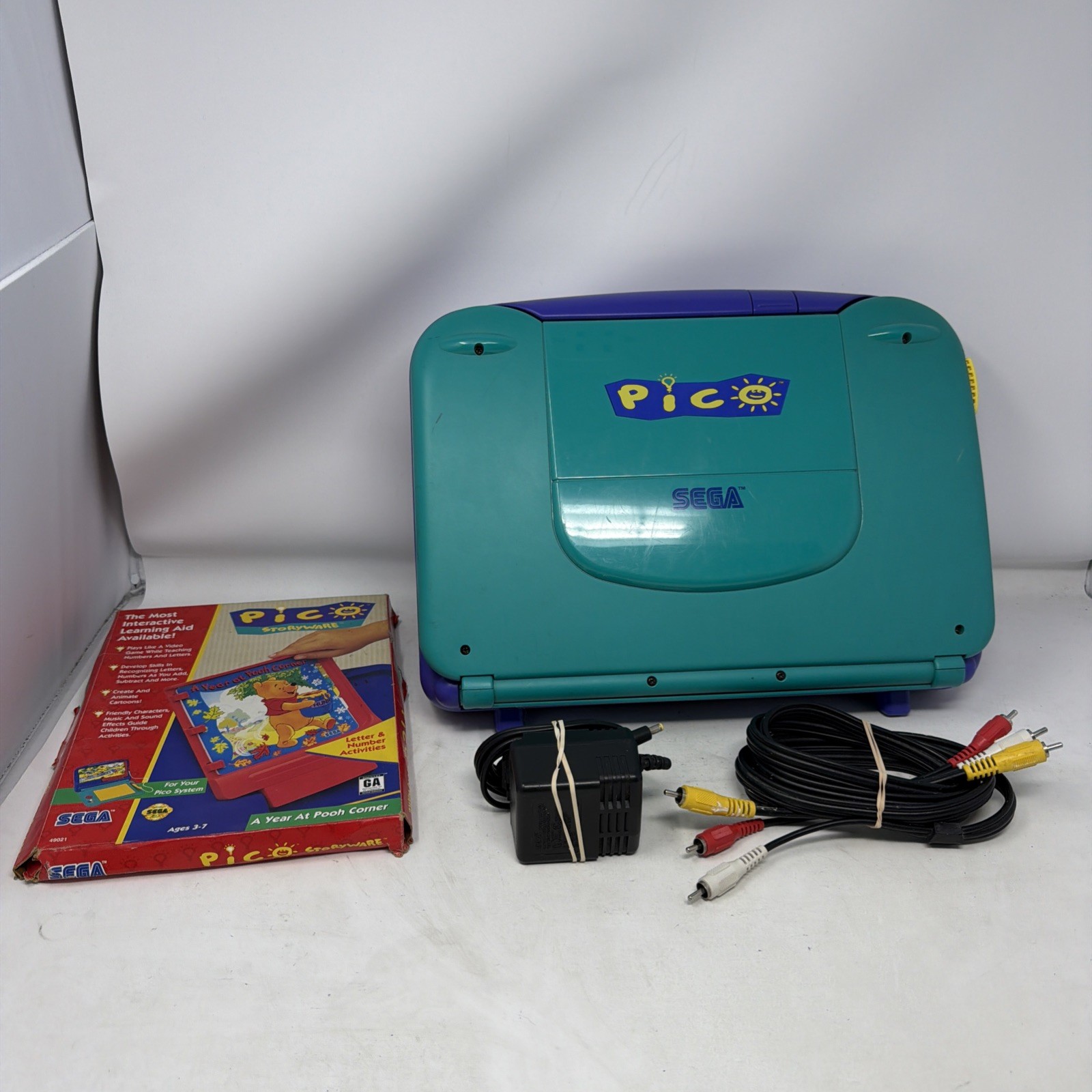 SEGA PICO Console with 2 Games & Cables Tested Working SEE PICS
