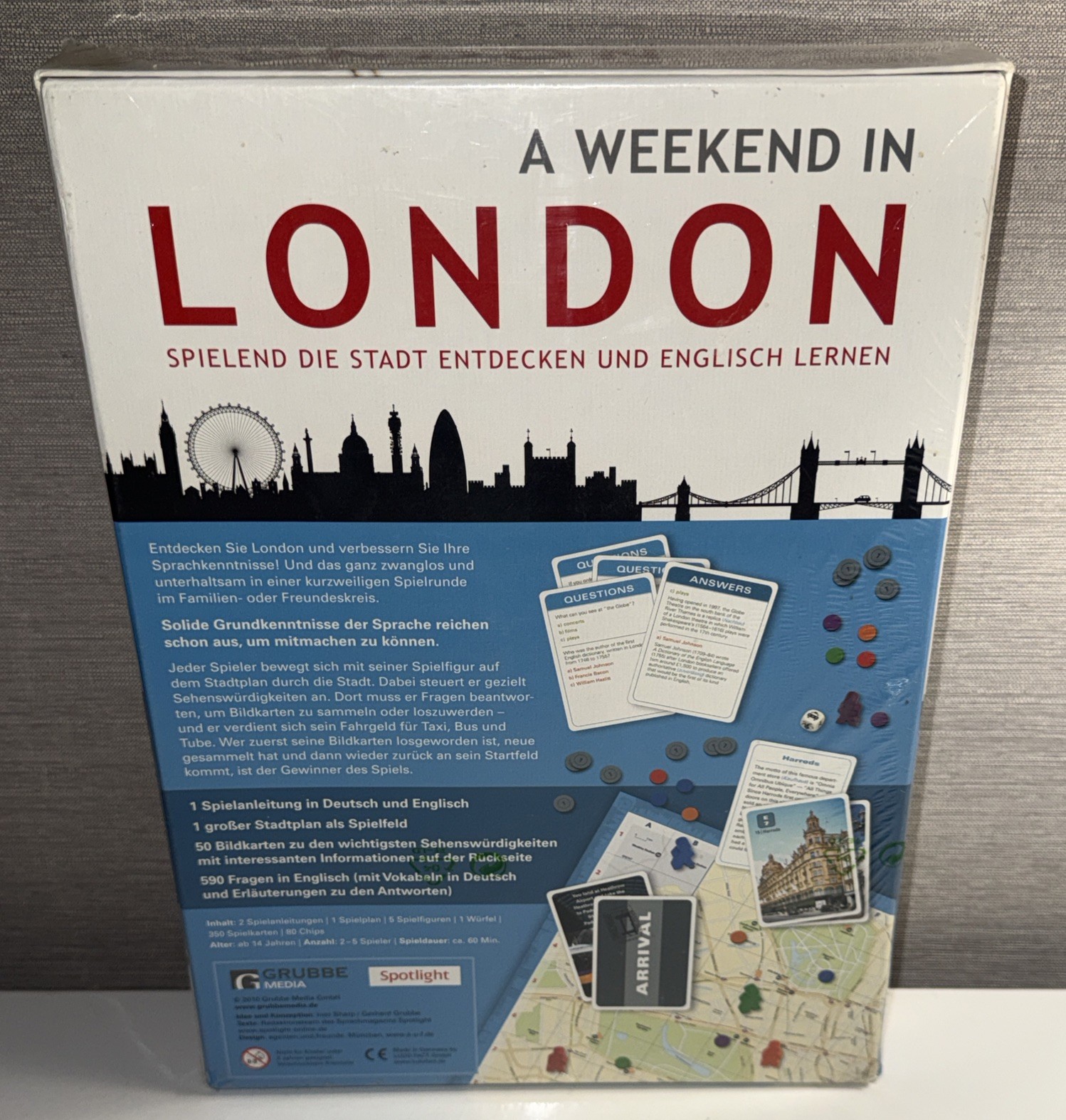 A Weekend in London Board Game – Learn English (Game in German). NEW ~ Sealed