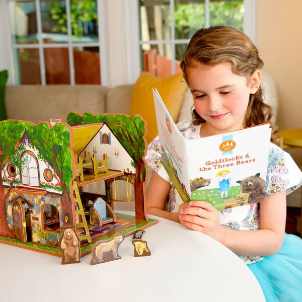 NEW/SEALED Storytime Toys Goldilocks & The Three Bears Book & Play Building Set