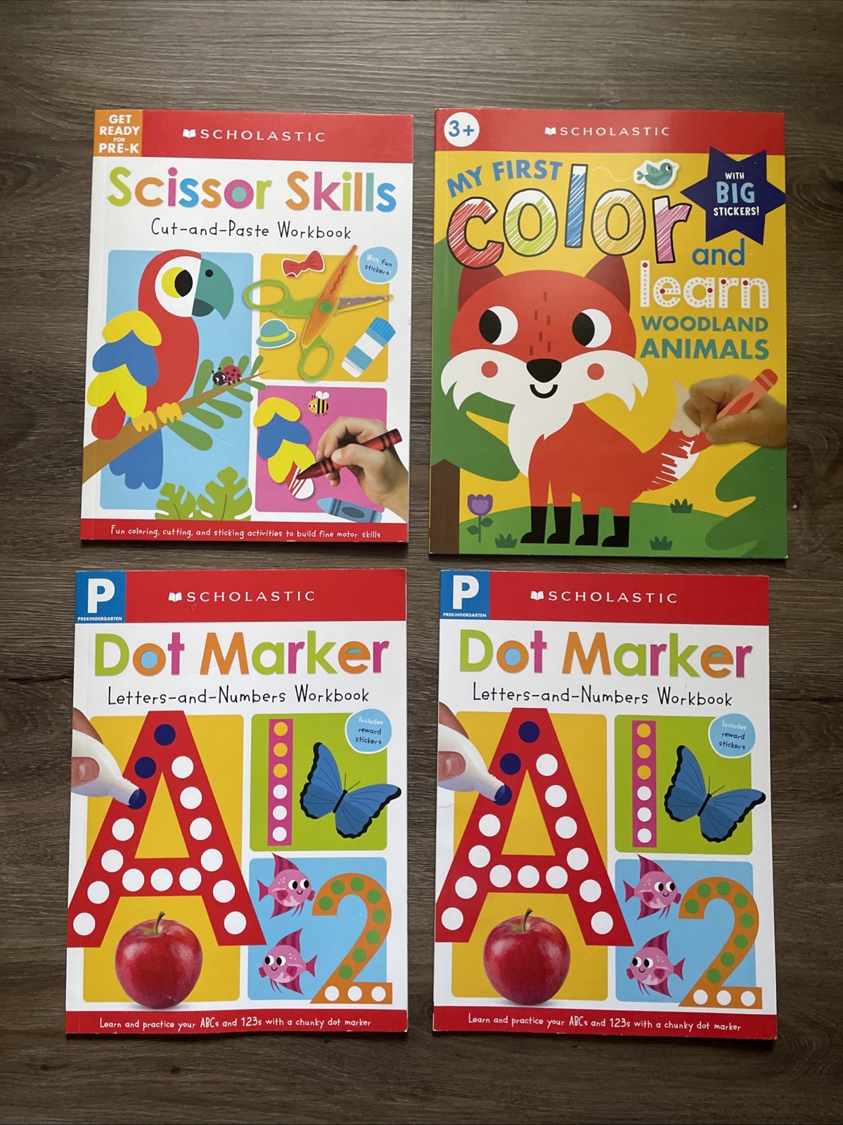 Pre-K Bundle Learning Books Alphabets Colors Scissor