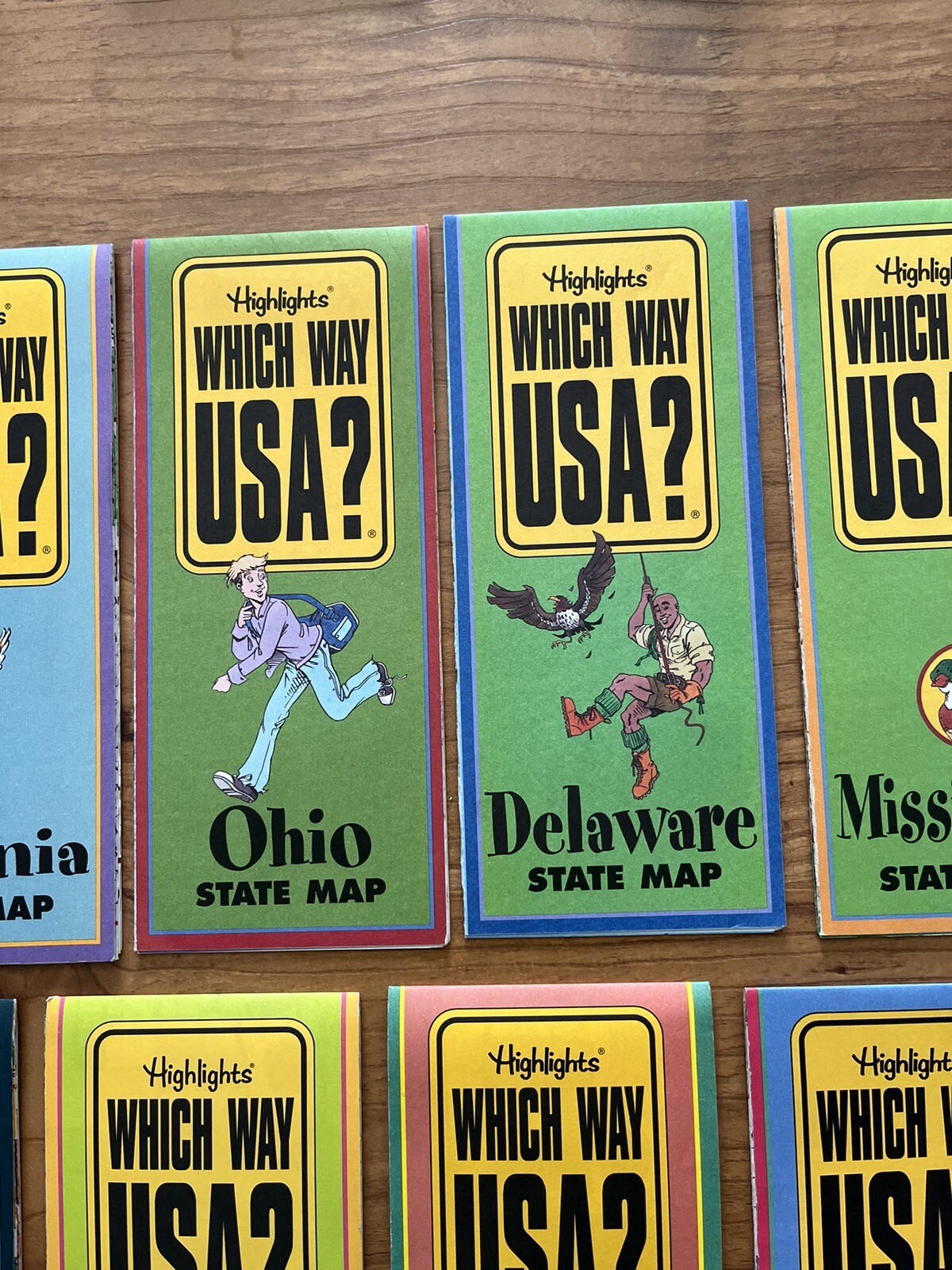 Highlights Which Way USA? State Maps Fun Facts 1999 Educational Collectible