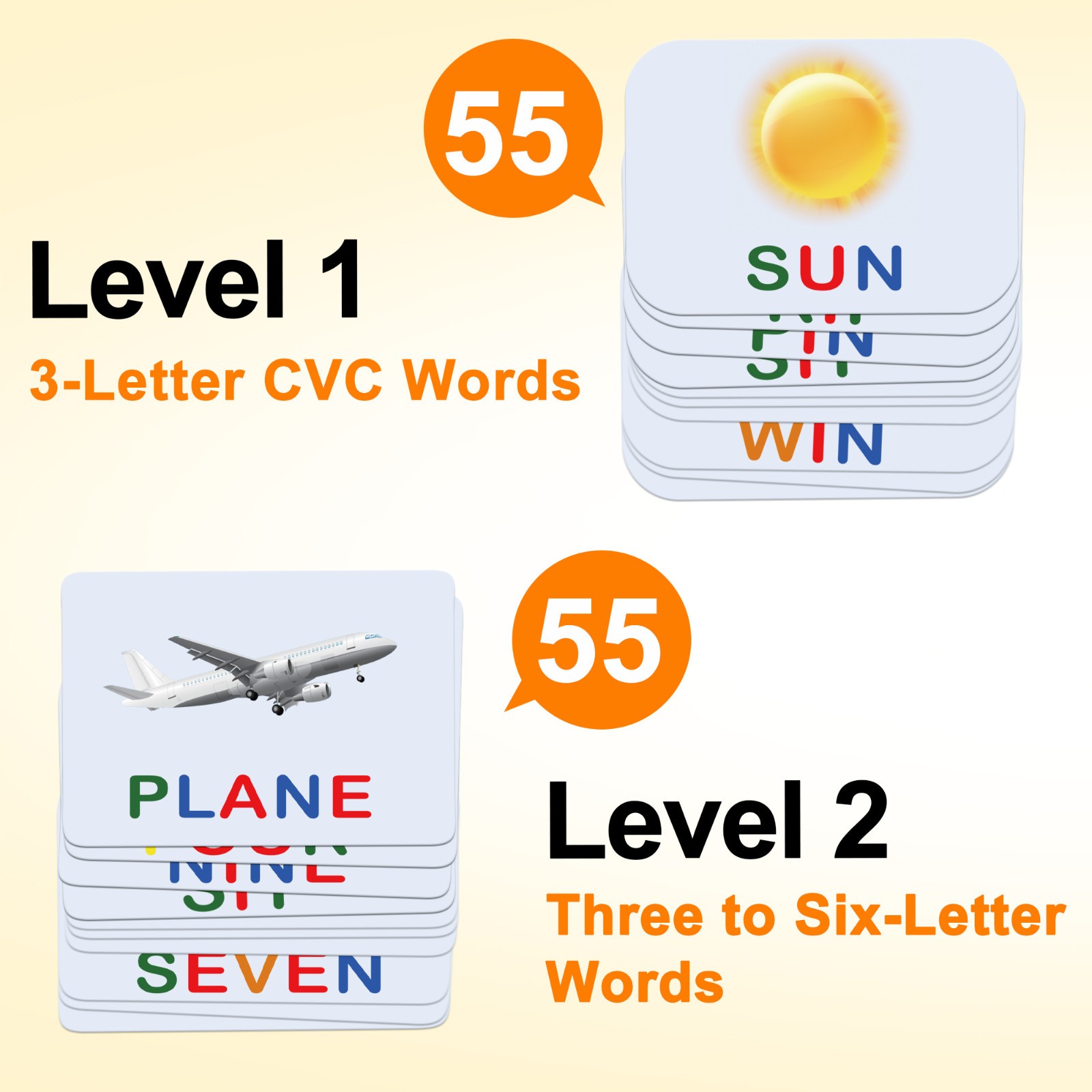 Flash Card CVC Word Builder Alphabet Learning Toy Matching Letters Spelling Game
