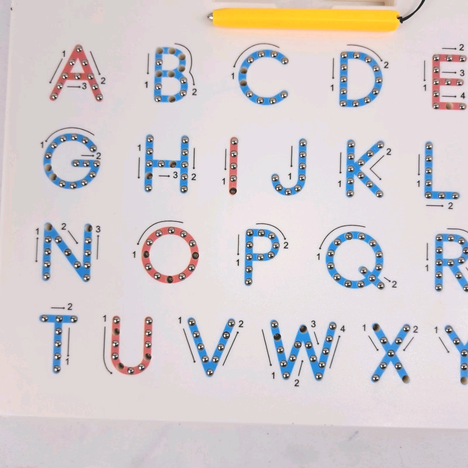 A To Z Magnatab Tablet And Magnetic Pen Lower And Upper Case Blue Red