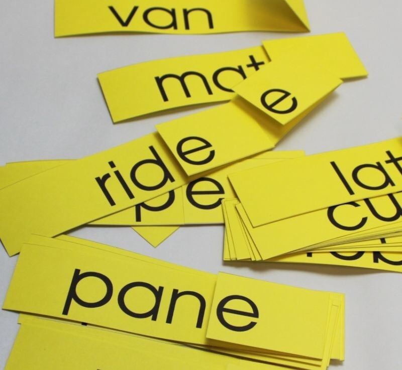 Silent E words Flip cards 35 cards – Reading Manipulatives