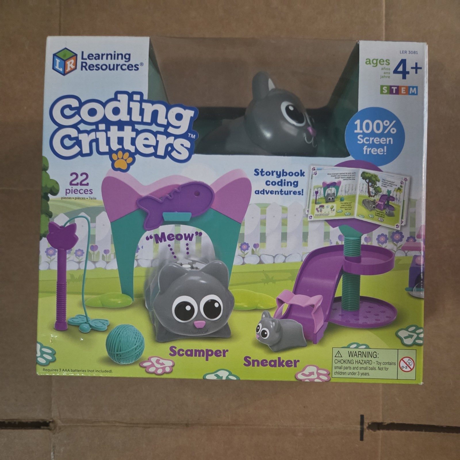Learning Resources Coding Critters Scamper & Sneaker Cats LER 3081 STEM