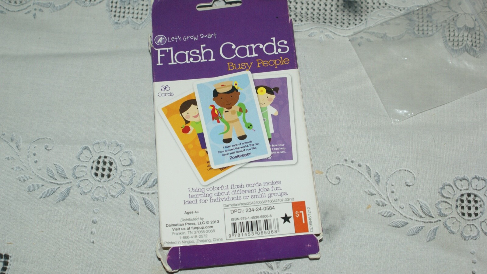 Vintage Child’s Occupation Flash Cards home learning, pre school kindergarten