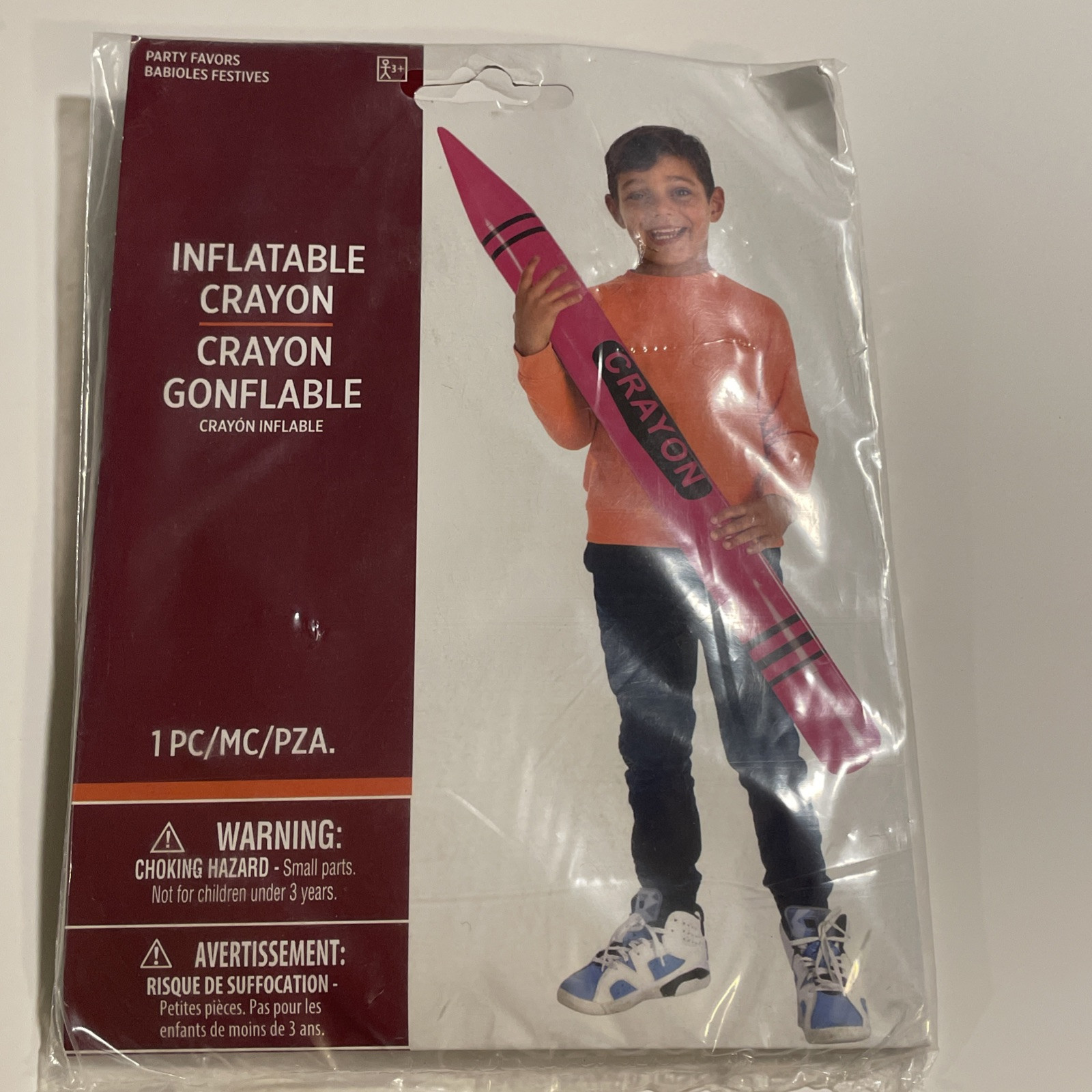 41” Inflatable Pink Crayon. New