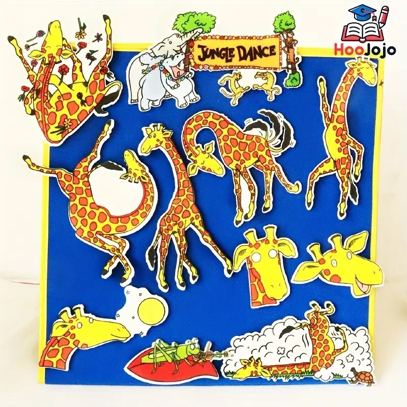 19 Pcs Giraffes Can’t Dance Felt Story Set Flannel Board Storytelling Classroom