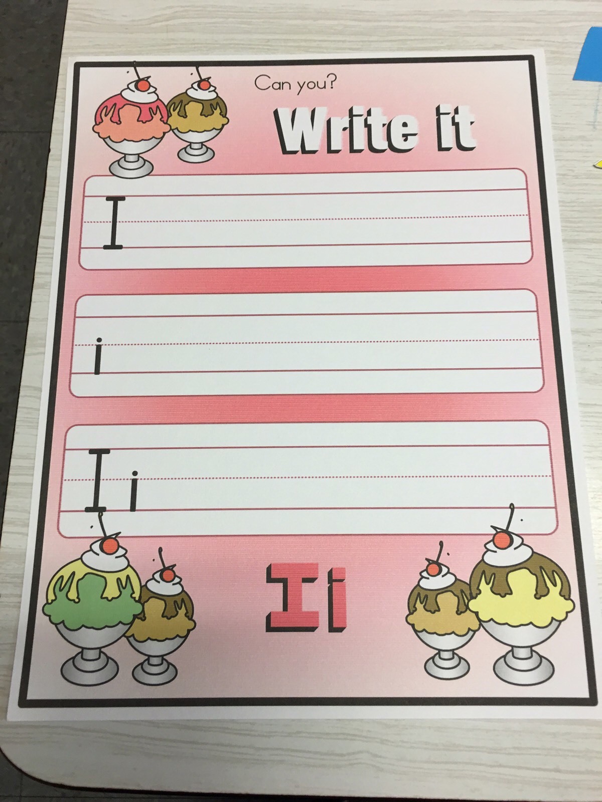 ICECREAM-THEMED Learning Activities Package LAMINATED preschool Daycare