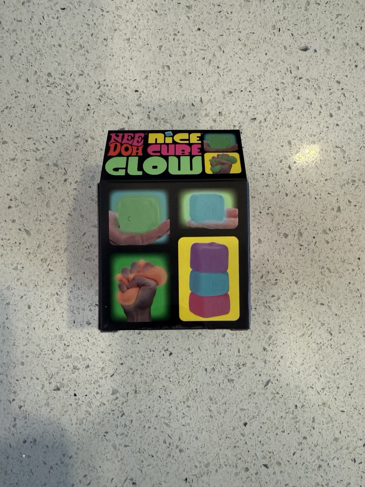 RARE! NeeDoh Nice Cube Glow – Super Solid Squish Sensory Toy
