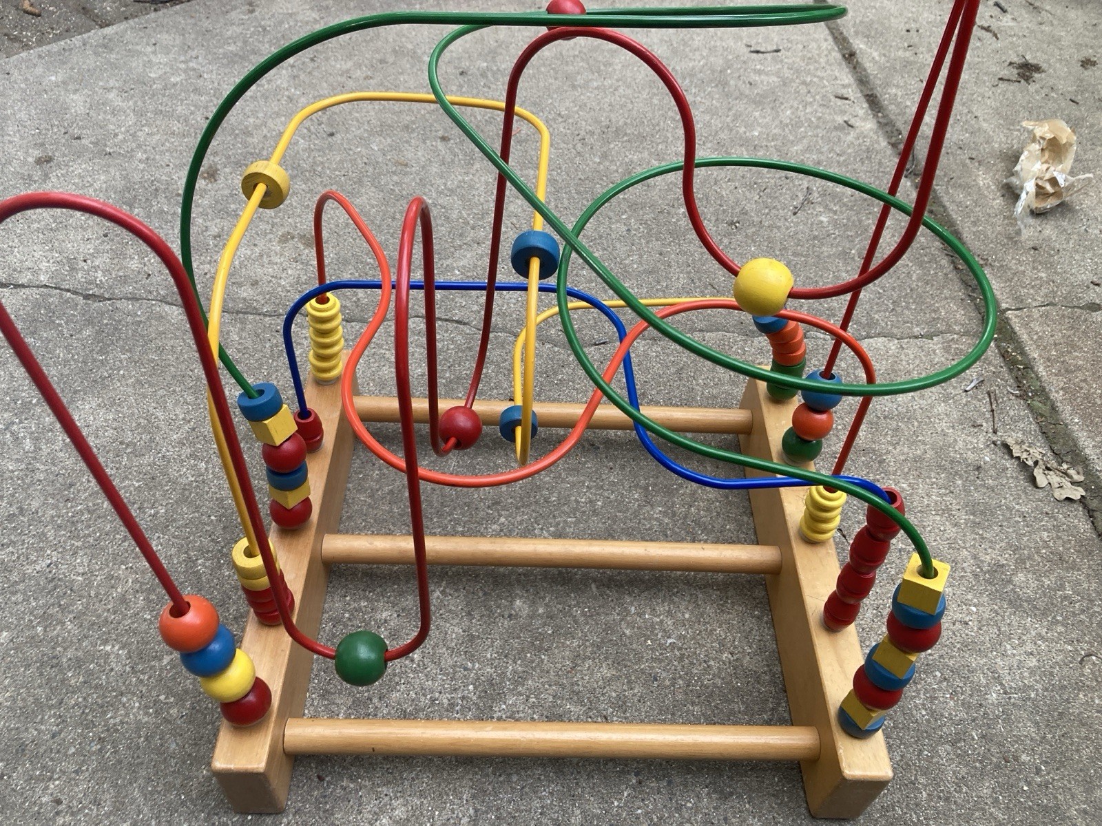Child’s Rollercoaster Large Educational Bead Maze Wooden Toy