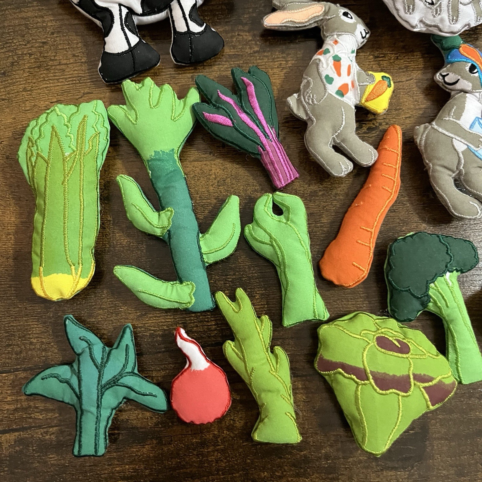 Lot Of 34 Plush Storytelling Figures Works With Hook And Loop Receptive Surface
