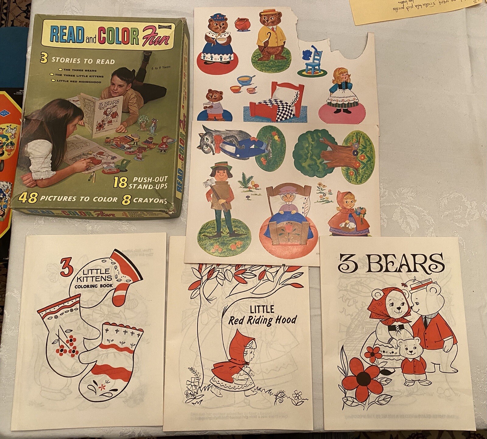 Vintage 1971 SAALFIELD READ & COLOR FUN Fairy Tales Original Box – Incomplete