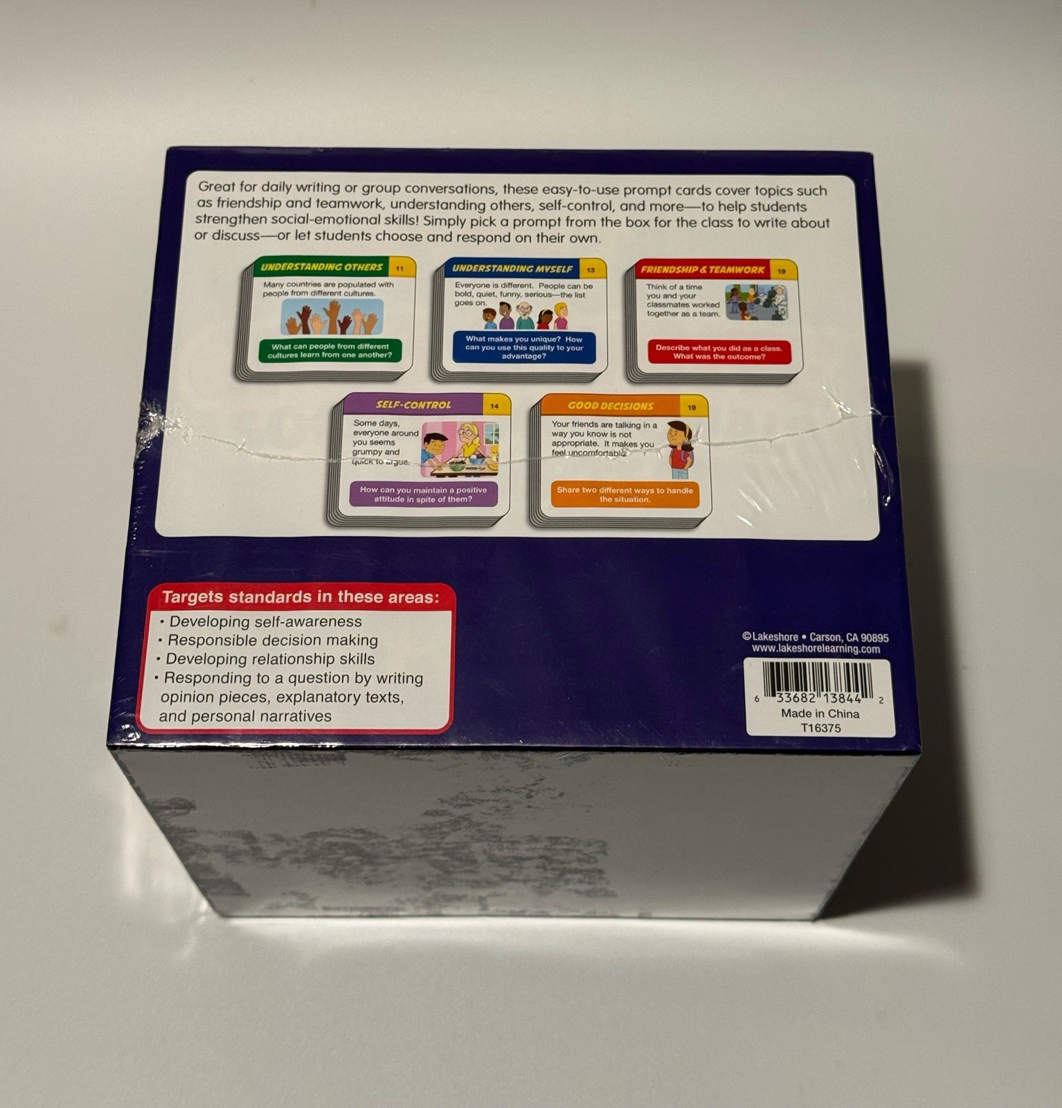 Lakeshore Grab & Write EE118 Social-Emotional 100 Prompt Cards Grades 3-5 NEW
