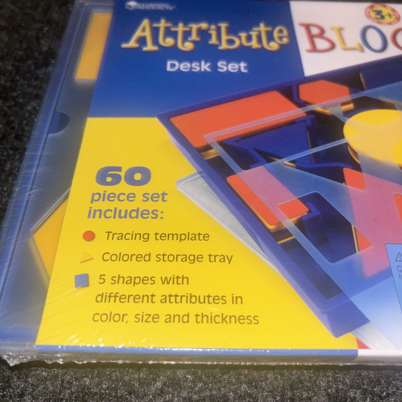 Learning Resources LER 12700 Attribute Blocks Desk 60 Piece Set