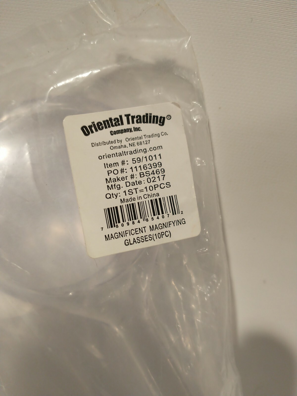 MAGNIFYING GLASSES – PACK OF 10 – PLASTIC 5 1/4″ – KIDS SCIENCE – NEW, SEALED
