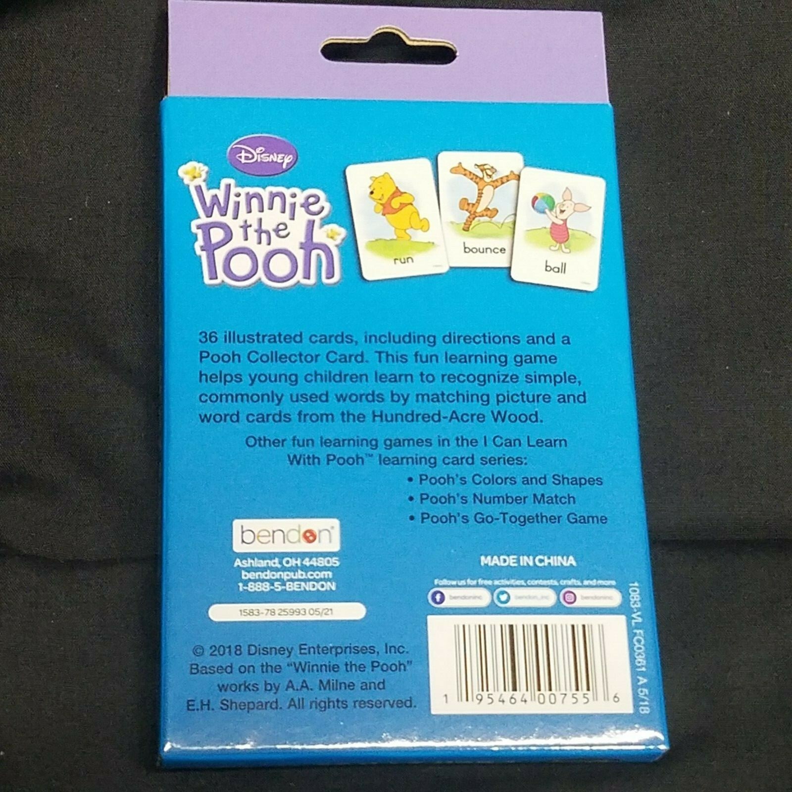 Disney Pooh Flash Cards 36 X3 Pooh’s Number Match Shapes and Colors 1st Words